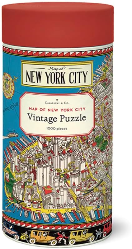 Cavallini Vintage Puzzle Map of New York