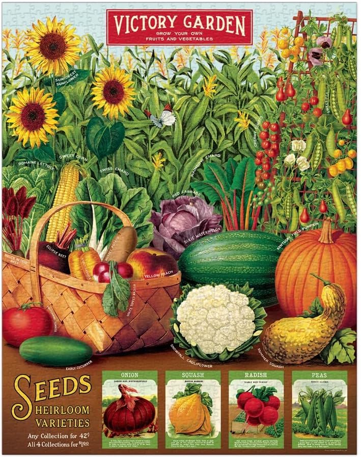 Cavallini Vintage Puzzle Victory Garden