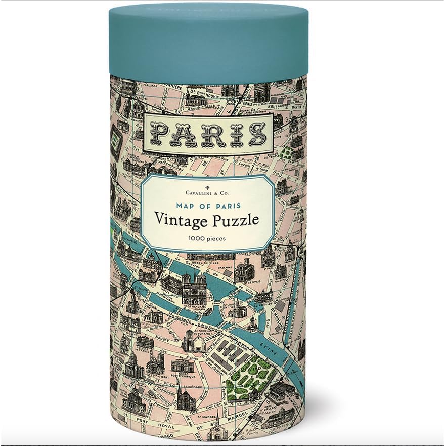 Cavallini Vintage Puzzle Map of Paris