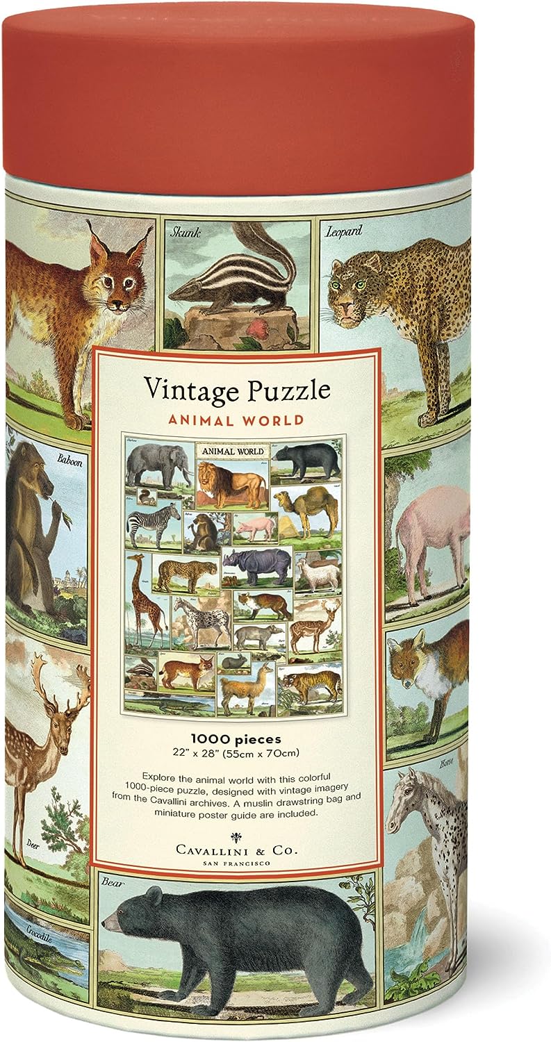 Cavallini Vintage Puzzle "Animal World"