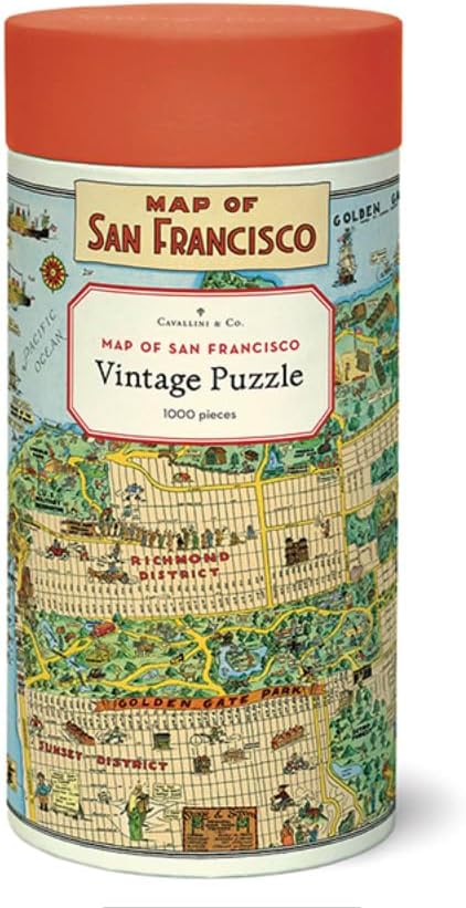 Cavallini Vintage Puzzle Map of San Francisco